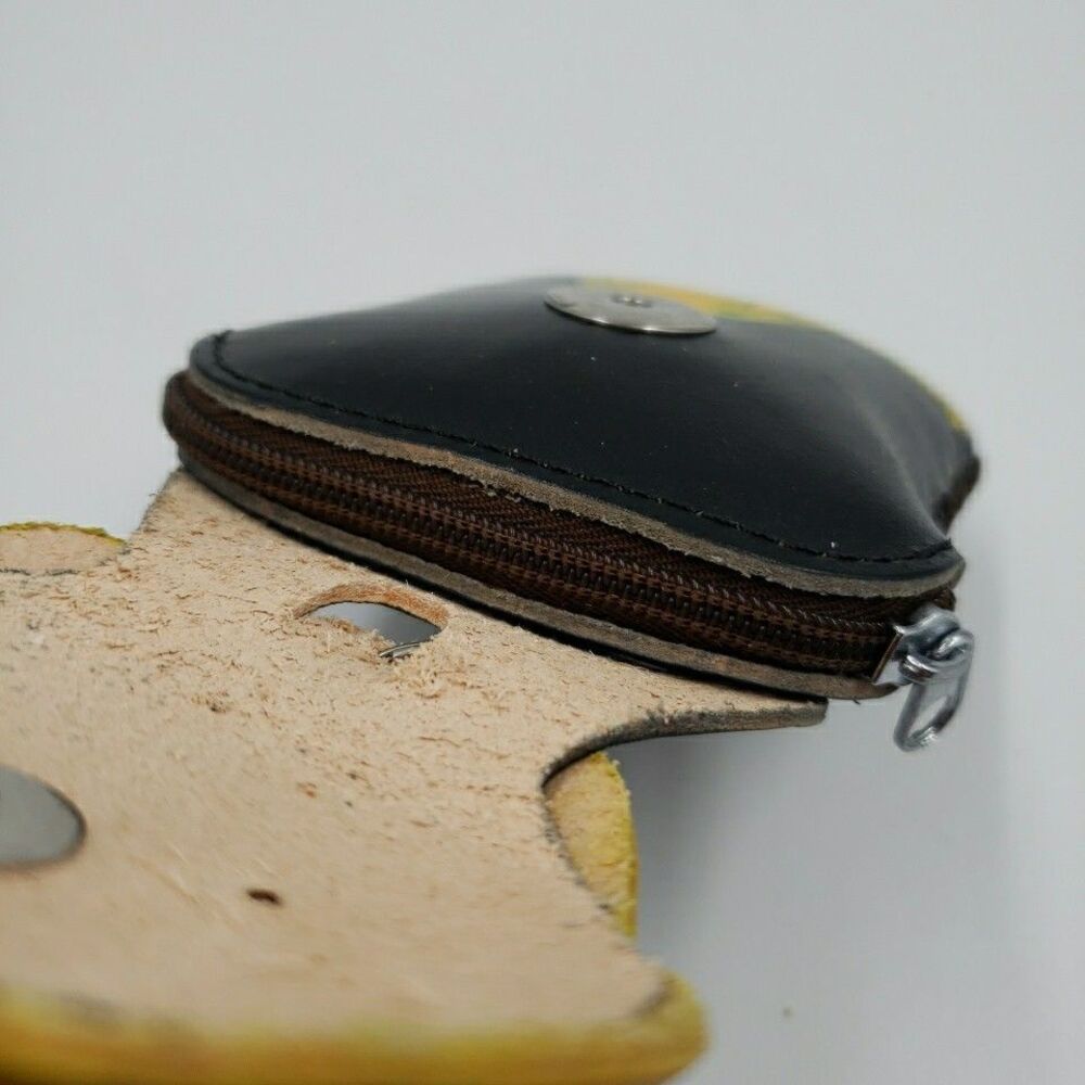 Frog Leather Wristlet Wallet Handmade Tooled Coin Purse Keychain Zen Yoga Gift - Picture 16 of 16